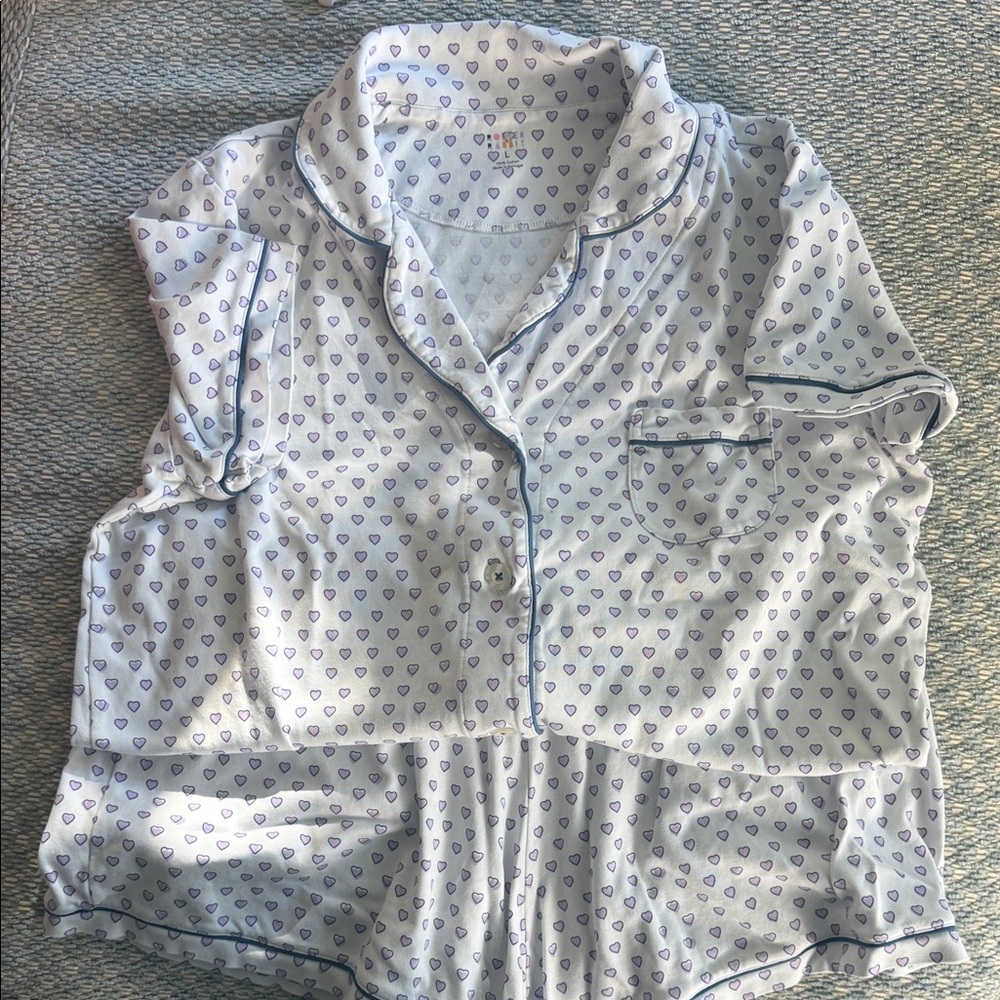 Roller Rabbit Purple Heart Cotton Pajama Set